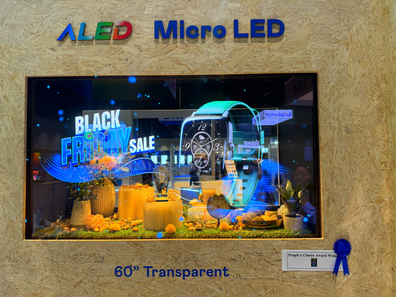 LEYU�پW60����͸����Micro LED�@ʾ���@&rdquo;���Micro LED���g���ê�&rdquo;����Micro LED���͸����֮�OӋ���ԘO�°l�]���ԿɔUչ�ԟo�pƴ�Ӽ��g�������߂�600 nitsȫ��������������60%��͸�ʼ����^NTSC 110%�ă����Vɫ����F�����������`����ڸ��N����